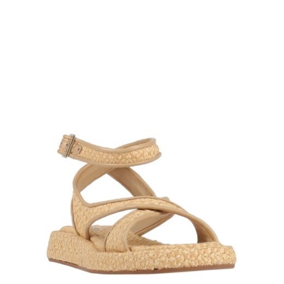 GIA BORGHINI x RHW Raffia Sandal in Natural Raffia 39 - Picture 1 of 6